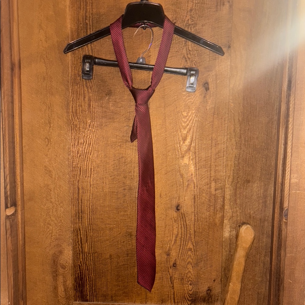 Classic Red Silk Necktie Accessory